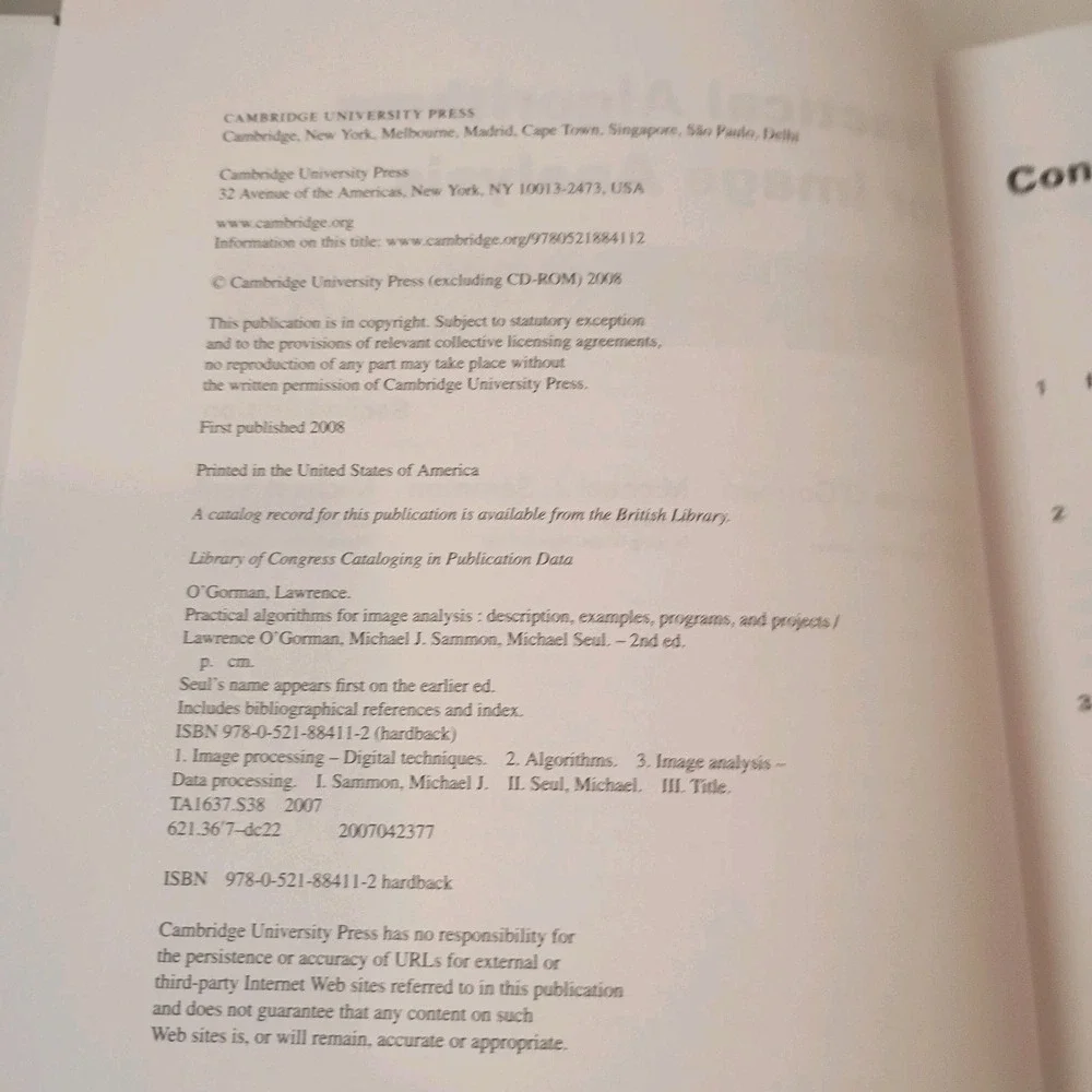 Practical Algorithms for Image Analysis with CD-ROM by Michael J. Sammon,...